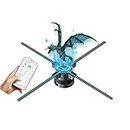 3D Hologram Fan, Holographic Fan with 700 Video Library, Spinning 3D Led Fan for Shop, Bar, Casino, Party Advertising Display 22" HD WIFI Version(App with WiFi Sound and Splicing)