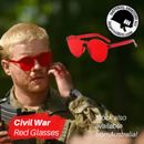 Civil War Movie Style Red Glasses - Amear Red Sunglasses BUY 3 get 20% OFF!