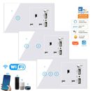 Modern Smart Wifi Panel Switch Power Socket Outlet for Home Appliances 1/2/3Gang