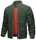TACVASEN Men's Outdoor Recreation Coats Windbreaker Jackets Padded Winter Outdoor Green XL