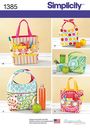 Simplicity Sewing Pattern 1385 - Art Caddies, Lunch Bags and Snack Bag