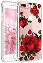 iPhone 6 Hülle, iPhone 6S Hülle, JIAXIUFEN TPU Silikon Schutz Handy Hülle Transparent HandyHülle Schutzhülle Case Cover Huelle Handyhuelle für Apple iPhone 6 6S - Love Red Rose