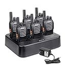 Retevis H777 Walkie Talkie Rechargeable 2 Way Radios Long Range (6 Packs) with 6-Way Multi Unit Charger