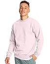 Hanes EcoSmart Fleece, Cotton-Blend Pullover, Crewneck Sweatshirt for Men, Pale Pink, Large