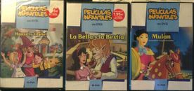3 Peliculas infantiles, DVD español / spanisch: La Bella y la Bestia, Mulan, Han