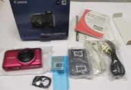 New Canon PowerShot SX230 HS 12.1 MP Camera Full HD GPS HDMI Red 28mm Wide 14x