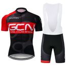 2024 Para hombres Profesional Ciclismo Camiseta Pechera Kits Mangas Cortas Camisa Almohadilla Pantalones Cortos Set