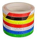 ZOOENIE 7 Colours Reflective Tape Safety Tape Warning Strips Self Adhesive DIY Decoration Bicycle Rim Light Sticker Wheel Tape for Bike, Car, Motorcycle