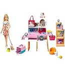 Barbie Mobilier Coffret poupée et Son animalerie, 4 Figurines Animaux et Accessoires Inclus, Jouet pour Enfant, GRG90