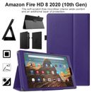 Leather Case For Amazon Fire HD 8 2020 10th Gen Magnetic Stand Book Smart Cover