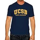 Campus Colors NCAA Adult Gameday Cotton T-Shirt - Premium Quality - Semi-Fitted Style - Officially Licensed Product (UCSB Gauchos - Blue, XX-Large)