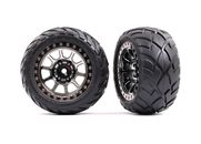 Traxxas Bandit Rear Black Chrome Assembled Anaconda Tires and Wheels
