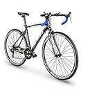 PanAme 21 Speed Road Bike with Light Aluminum Alloy Frame, 700C Wheel Commuter Bicycle with Dual V Brakes, 26” Faster Racing Bike for Men and Women, Triathlon Bike for Adult (FT-Blue)