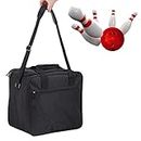 rangement Balling Bag, balle en tissu imperméable avec bandoulière pour ranger tout votre équipement bowling, y compris 1 boule bowling à 10 broches, chaussures (jusqu'à la taille