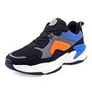 Bacca Bucci Men's Velocity Blue, Black/orange Running Shoes - 7 Uk