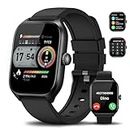 Asmoda Smartwatch Damen Herren, 2.01 Zoll Touchscreen Smart Watch mit Telefonfunktion, Fitnessuhr mit Herzfrequenz, Schlafmonitor, IP68 Wasserdicht Sportuhr Schrittzähler für Android iOS