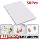 50Pcs Heat Shrink Plastic Sheet Paper Heat Shrinkable Shrink Paper Film DIY AU