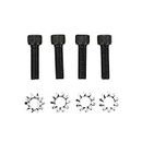 Stainless Steel Replacement Allen AR Grip Screw with Exterior Washers - Set of 4 - Black Oxide Coated