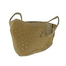 LayLax Easy Breath Face Guard, L-XL, TAN, Battle Style, Protective Mask for Survival Games, Silicone, Inner Pad Included