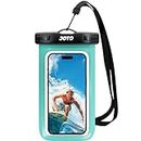 JOTO Universal Waterproof Phone Pouch Cellphone Dry Bag Case for iPhone 15 14 13 12 11 Pro Max Mini Plus Xs XR X 8 7 6S, Galaxy S23 S22 S21 Plus Note, Pixel up to 7" -Green
