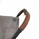 MINILUJIA 2Pcs/Pair Removable Zipper PU Leather Bumper Handlebar Sleeve Protect Case for Baby Stroller Dust-Proof Cover