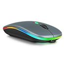 UrbanX 2.4GHz & Bluetooth Mouse, Rechargeable Wireless Mouse for Amazon Fire HD 10 Plus (2021) Bluetooth Wireless Mouse for Laptop/PC/Mac/Computer/Tablet/Android RGB LED Titanium