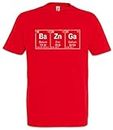 Urban Backwoods Ba Zn GA Hommes T-Shirt Rouge Taille XL