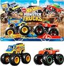 Hot Wheels Monster Truck coches de juguetes duetos de demolición 1:64, modelos surtidos (Mattel FYJ64)