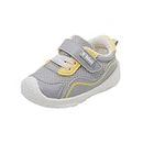 Baby Breathable Rubber Sole Sneakers for Toddler Boys Girls Kids Outdoor Shoes First Walkers(X10 Grey,18-21months)