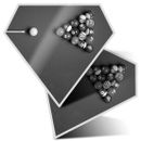 2 x Diamant Aufkleber 7,5 cm BW - Billardtisch Snooker Kugeln #37381