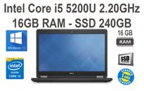 Portatil DELL E5450 14" i5-5200U 16GB RAM SSD 240GB W10 + Docking Station