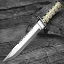14" Tactical Fishing Hunting Knife w/ Sheath Survival Kit Bowie Camping Tool