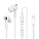 JULOY Lightneng Headphones earphones Wired for iPhone Headphones In-Ear Earbuds Built-in Microphone & Volume Control Compatible with iPhone 14 Pro Max/14/13/SE/12/12 Mini/X/XR/8/7/XS