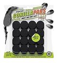 GorillaPads 25mm Non-Slip Furniture Pads/Gripper Feet Skids (Set of 32) Self Adhesive Rubber Floor Protectors, 1 Inch Round, Black, CB147-32