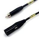 Sonic Plumber Black and Gold RCA to XLR Male Interconnect Cable with Cable Tie (3 meter)