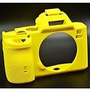 Camera Video Bag Silicone Case, Suitable for Sony A7 A7r A7s A7 R A7 Mark 1, Soft Rubber Camera Case, Protective Body Cover (Yellow)