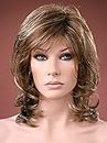 Forever Young UK Ladies Medium Wig Tousled Layers Style Brown with Ash Blonde Highlights Wig