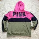 Chaqueta de neón de bloque de color con logotipo de gran tamaño rosa de Victoria's Secret S 