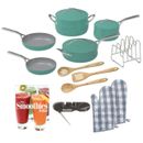 Cuisinart 34C-12TL 12 Piece Culinary Collection Set with Oven Mitts Bundle