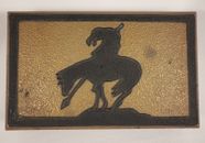 Arts & Crafts END OF TRAIL Indian Horse Wood Jewelry Sewing Trinket Candy BOX