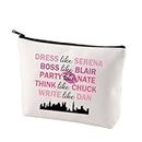 Divertente borsa per cosmetici con serie TV Serena Blair, regalo per fan di Gossip TV Show Girl, Vestiti come borsa