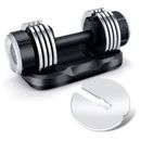 5-in-1 Adjustable 25Lbs Weight Dumbbell W/Anti-Slip Fast Adjust Turning Handle