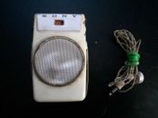 Vintage SONY 6 TR-610 IVORY Portable RADIO TRANSISTOR with Headphones 