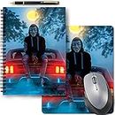 Color Empire Printed Notebook Diary & Mousepad Combo | Mask Man on Car | Laptop Computer Mousepad | A5 Unrulled Diary | A5 Wiro Notepad | Personal Journal