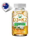 Vitamin K2 MK7 200mcg D3 5000IU Supplement，120 Capsules, Immune Support Wellness