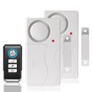 2x Magentic Sensor Alarm 110dB Wireless Door Burglar Alarm Security System 200ms