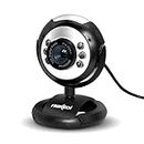 FRONTECH Digital Webcam with Built-in Mic & LED Lights, 30 FPS, Plug and Play USB Interface, Auto White Balance, for Video Calling, Live Streaming, Online Classes, Laptop/PC/TV (2251, Black)