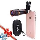 Cell Phone Camera Lens, SEVENKA 12X Telephoto Universal Clip On hd Lens Compatible with iPhone 12/11 Pro Max X XS Max XR/8/7/6/6s, Samsung, Android and Smartphone with Travel Case