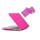 RUBAN Case for MacBook Pro 13 inch (A1502 & A1425 Models)2015 2014 2013 2012 , Plastic Hard Shell Case & Keyboard Cover for Old Version MacBook Pro Retina 13 Inch, Hot Pink