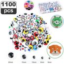 1100PCS 6mm 8mm 10mm 15mm 20mm Colorful Wiggle Googly Eyes with Self-Adhesive